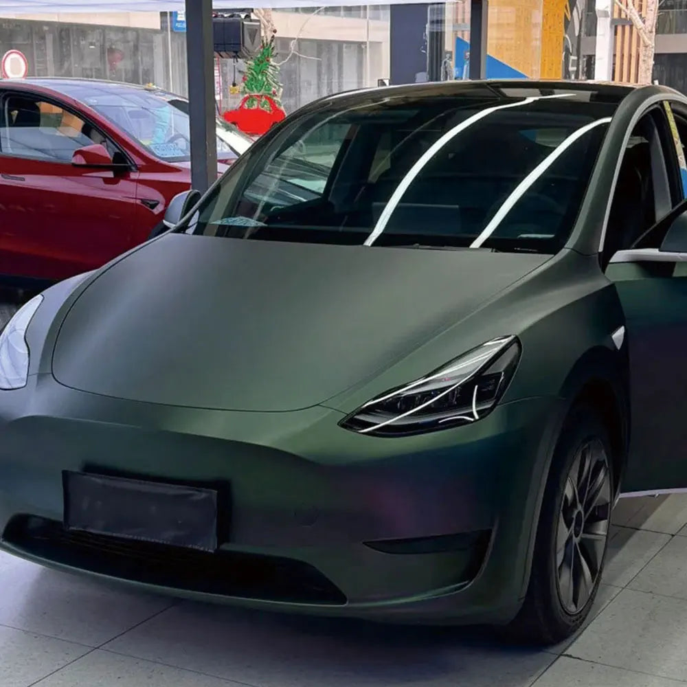 Pegatina para coche, película envolvente verde esmeralda mate, película de vinilo que cambia de Color para coche, envoltura libre de burbujas para mascotas, accesorios para coche, calcomanías de PVC para automóvil
