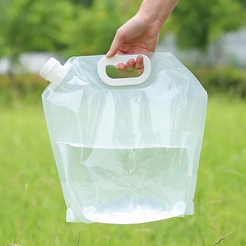 Bolsa de almacenamiento de agua portátil, plegable, para deportes al aire libre, Camping, grifo de escalada de montaña de gran capacidad, bolsa de agua de plástico