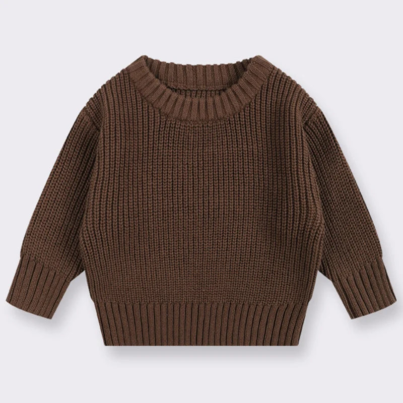 Suéteres de bebé Otoño Invierno niños niñas de manga larga suéter de punto de Color puro bebé niños niñas suéter suéteres ropa