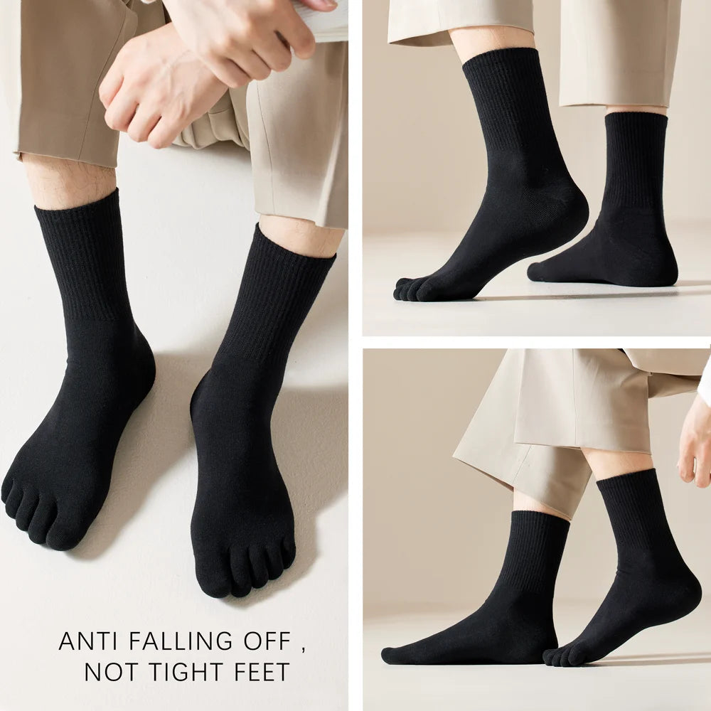 Gran oferta de calcetines de algodón para hombre, calcetines largos que absorben la humedad, Control de olores, diseño de punta sin costuras, para uso diario deportivo