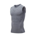 Chaleco adelgazante para hombre, camisa de compresión iónica, camiseta sin mangas moldeadora de cuerpo refrescante de seda helada, camisetas de Fitness de secado rápido con Control de barriga