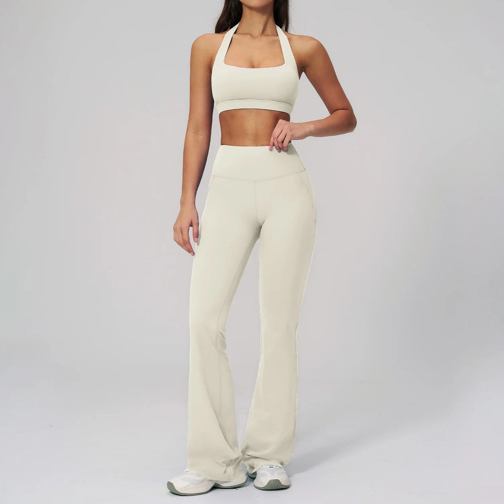 Conjunto de Yoga para Mujer, Ropa Deportiva, Conjunto de Gimnasio y Fitness, 2 Piezas, Leggings para Correr, Sujetador Deportivo Transpirable, Ropa Deportiva Femenina