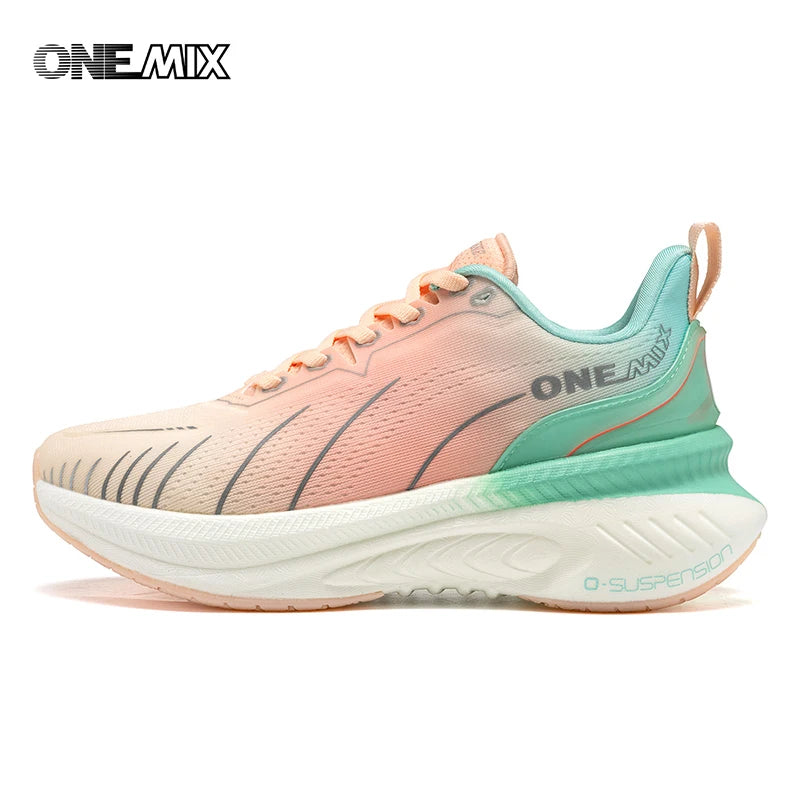 ONEMIX-zapatillas de deporte transpirables para mujer, zapatos deportivos de amortiguación a la moda, color negro, 2024
