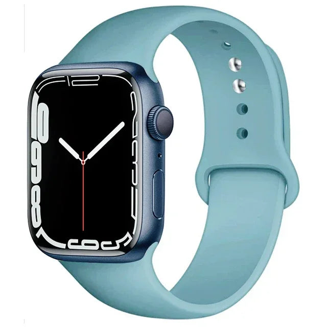 Correa de silicona para Apple Watch, 46mm, 44mm, 45mm, 40mm, 41mm, 42-38mm, 49mm, pulsera deportiva iwatch series 11 10 9 8 7 6 5 SE Ultra3