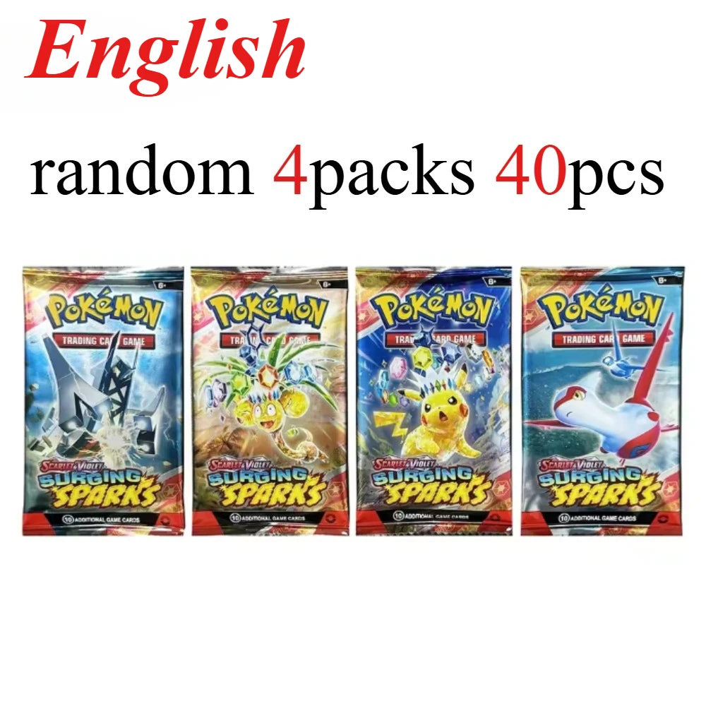 40 Uds. Tarjeta de Pokémon prismática 151 evoluciones inglés Booster Battle juego de cartas de Pokémon Carte Trading tarjetas de colección regalo