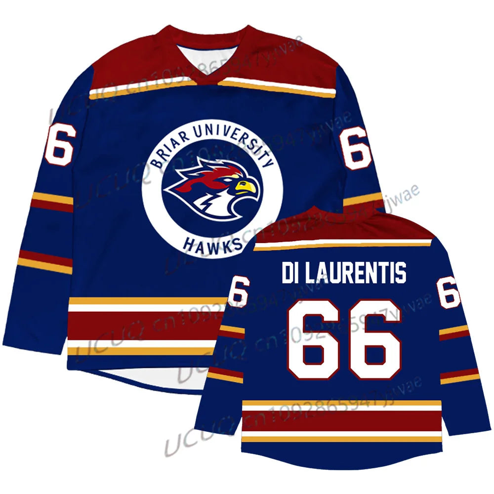 Camiseta de hockey de la Universidad Briar de la serie de TV Off Campus 2026, camiseta unisex de Graham Logan, Di Laurentis, Tucker, camiseta de playa