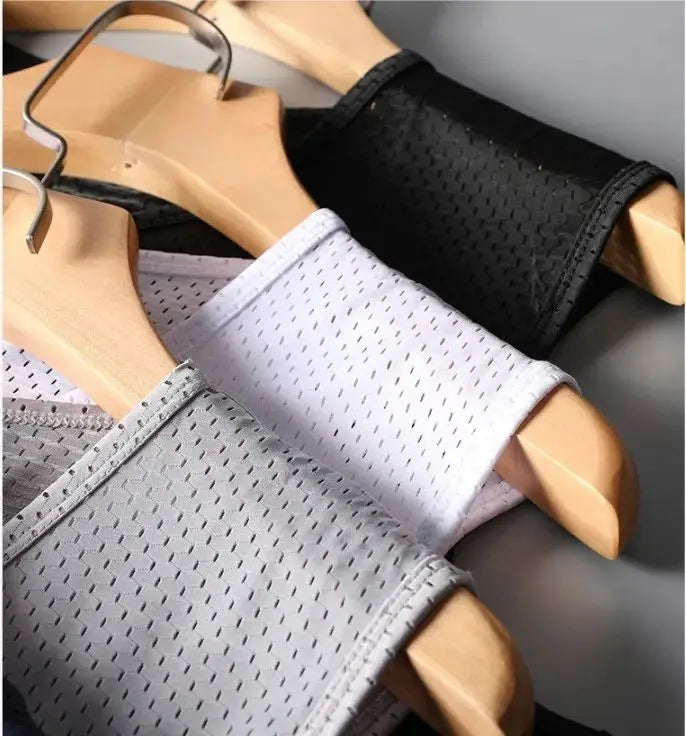 Camisetas sin mangas de malla de seda helada para hombre, camiseta sin mangas transparente para culturismo, chaleco de Fitness, camisetas musculosas de malla para hombre, 1 ud.