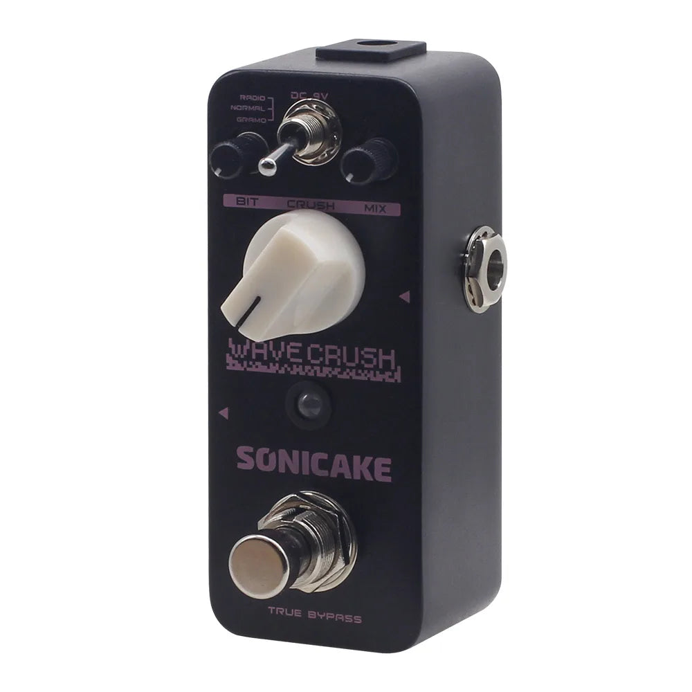 Pedal de Efectos para Guitarra y Bajo SONICAKE Wave Crush Bitcrush, Reductor de Frecuencia Digital, Sintetizador, Efectos Lo-Fi, QSS-20