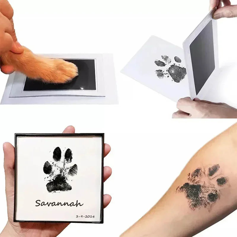 Kit de Almohadillas de Tinta sin Contacto para Huellas de Bebés y Mascotas, Seguro y No Tóxico, para Recién Nacidos de 0 a 10 Meses, Recuerdo de Huellas de Perros