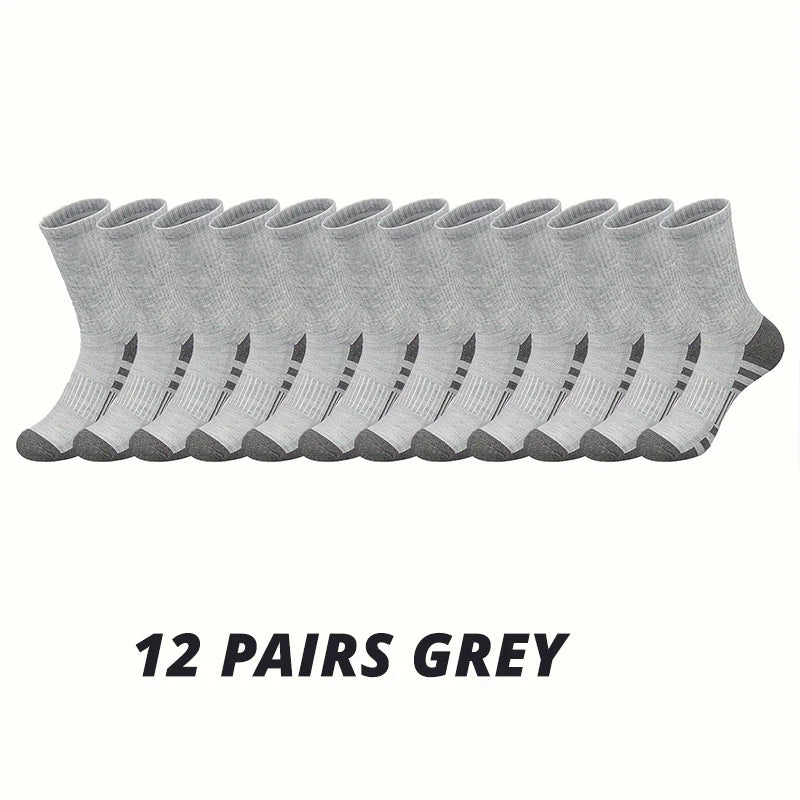 6/12 pares de calcetines de gimnasio al aire libre para hombre, alta calidad, cómodos, suaves, agarre al suelo, fútbol, talla grande, nuevo estilo