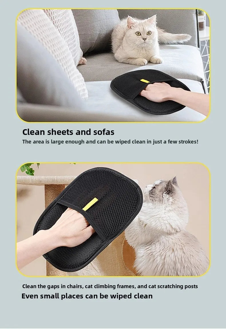 Guantes para quitar pelo de mascotas, cepillo para pelo de gato y perro, removedor de pelo, guantes adhesivos para alfombras y sofás, cepillo de limpieza
