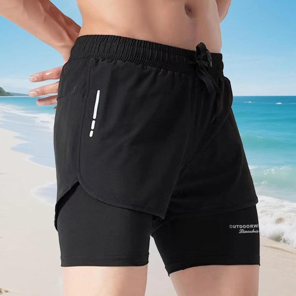 Trajes de Baño para Hombre de Secado Rápido, Shorts Deportivos con Forro de Compresión para Playa, Piscina, Correr y Gimnasio