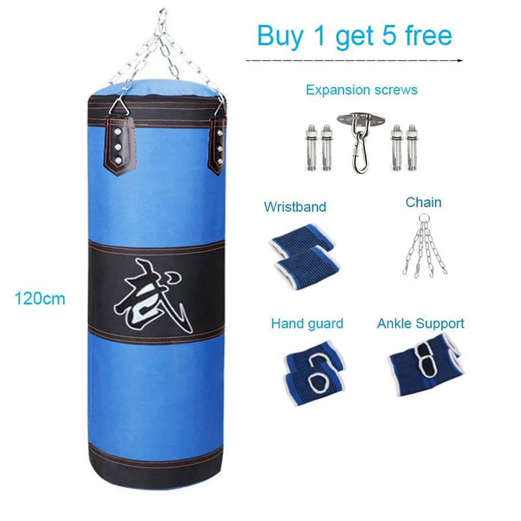 Juego de saco de boxeo pesado con gancho de techo, cadena de acero colgante, bolsa pesada para adultos, Muay Thai, MMA, Taekwondo, entrenamiento de gimnasio en casa