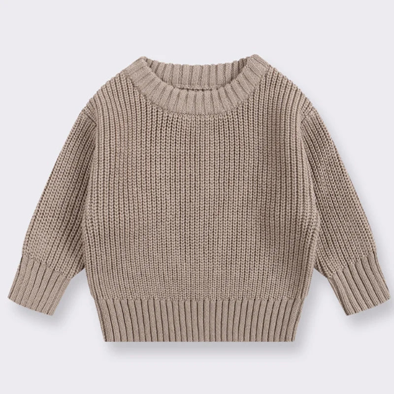 Suéteres de bebé Otoño Invierno niños niñas de manga larga suéter de punto de Color puro bebé niños niñas suéter suéteres ropa