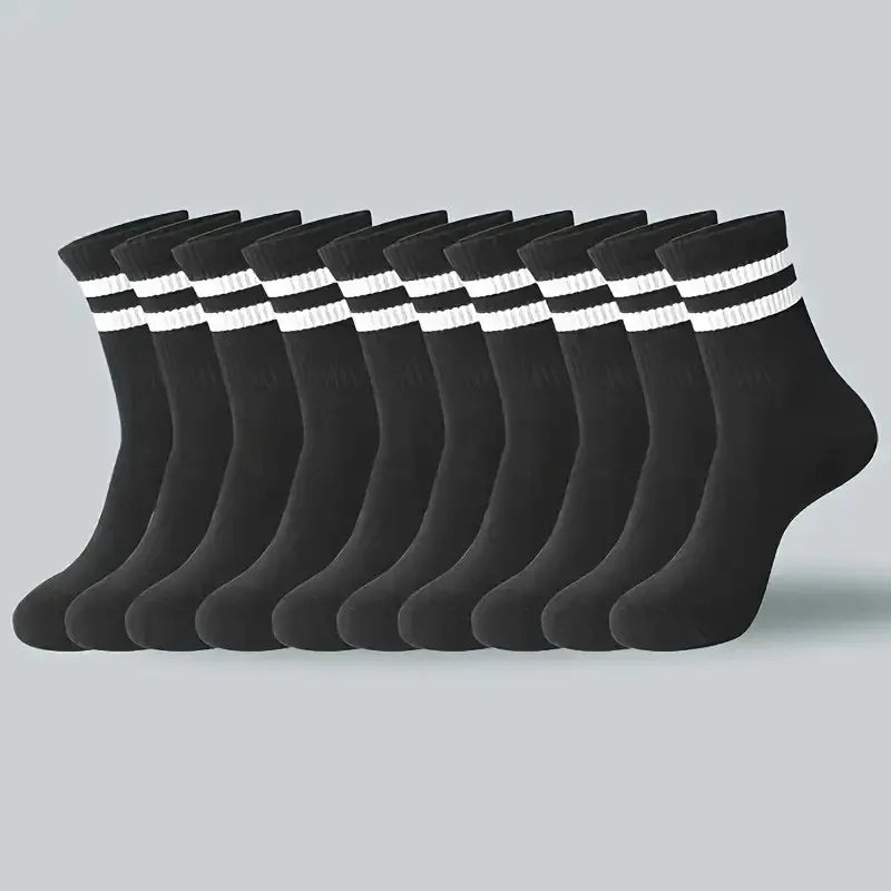 5/10/20 pares de calcetines de cuello redondo de color sólido neutro, calcetines deportivos transpirables y cómodos para primavera y verano, calcetines deportivos para todas las estaciones