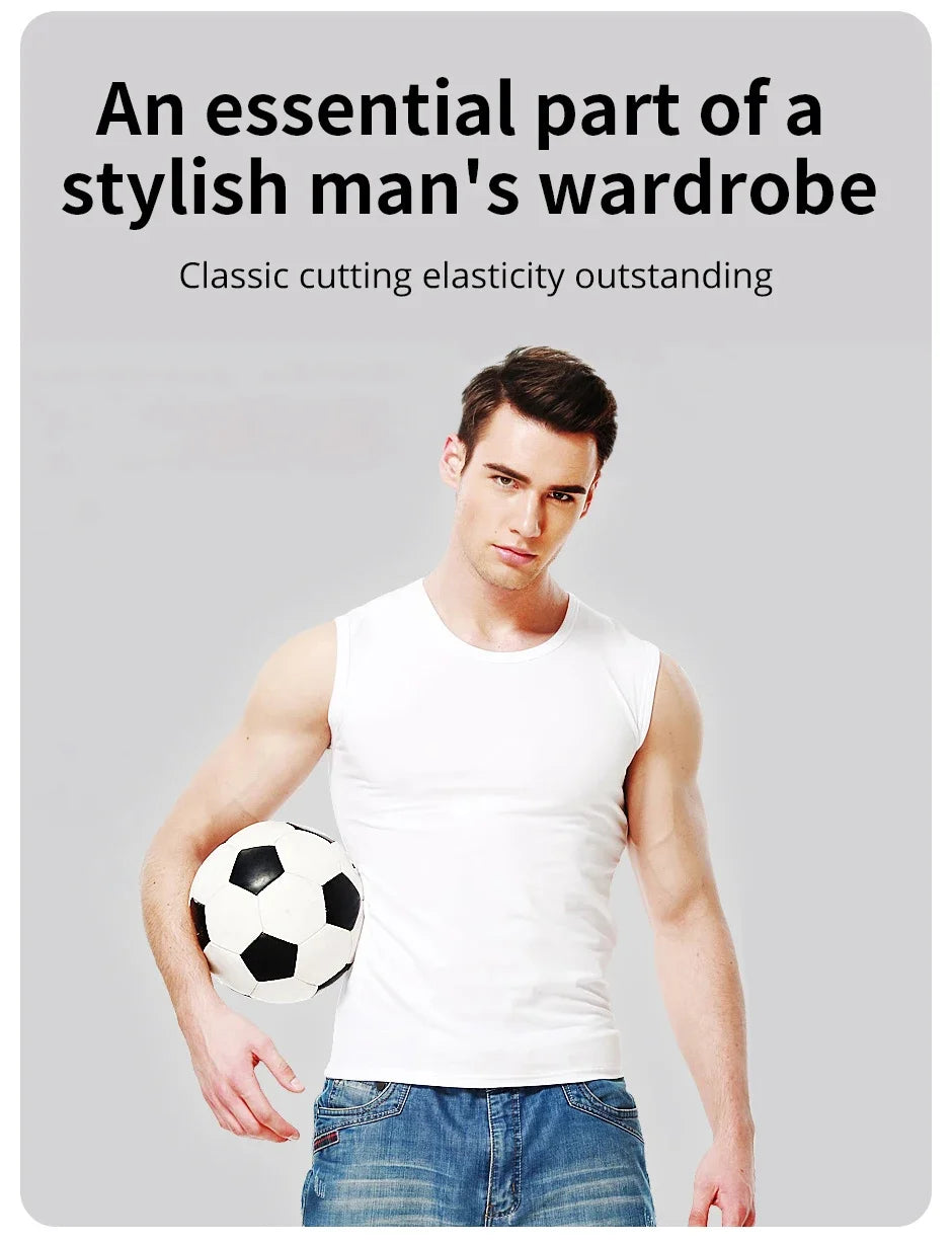 Chaleco ajustado de algodón sin mangas para hombre, 1/3 piezas, con Color de fondo, para ejercicio cómodo y fitness, camiseta sin mangas con