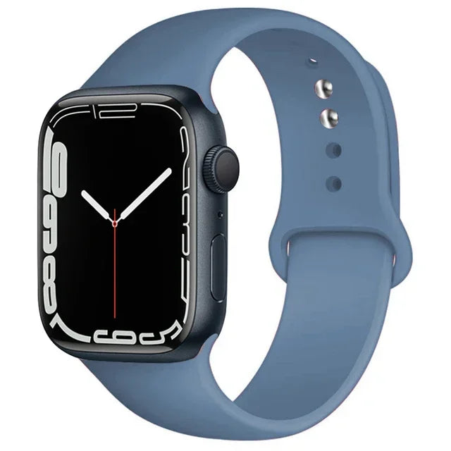 Correa de silicona para Apple Watch, 46mm, 44mm, 45mm, 40mm, 41mm, 42-38mm, 49mm, pulsera deportiva iwatch series 11 10 9 8 7 6 5 SE Ultra3
