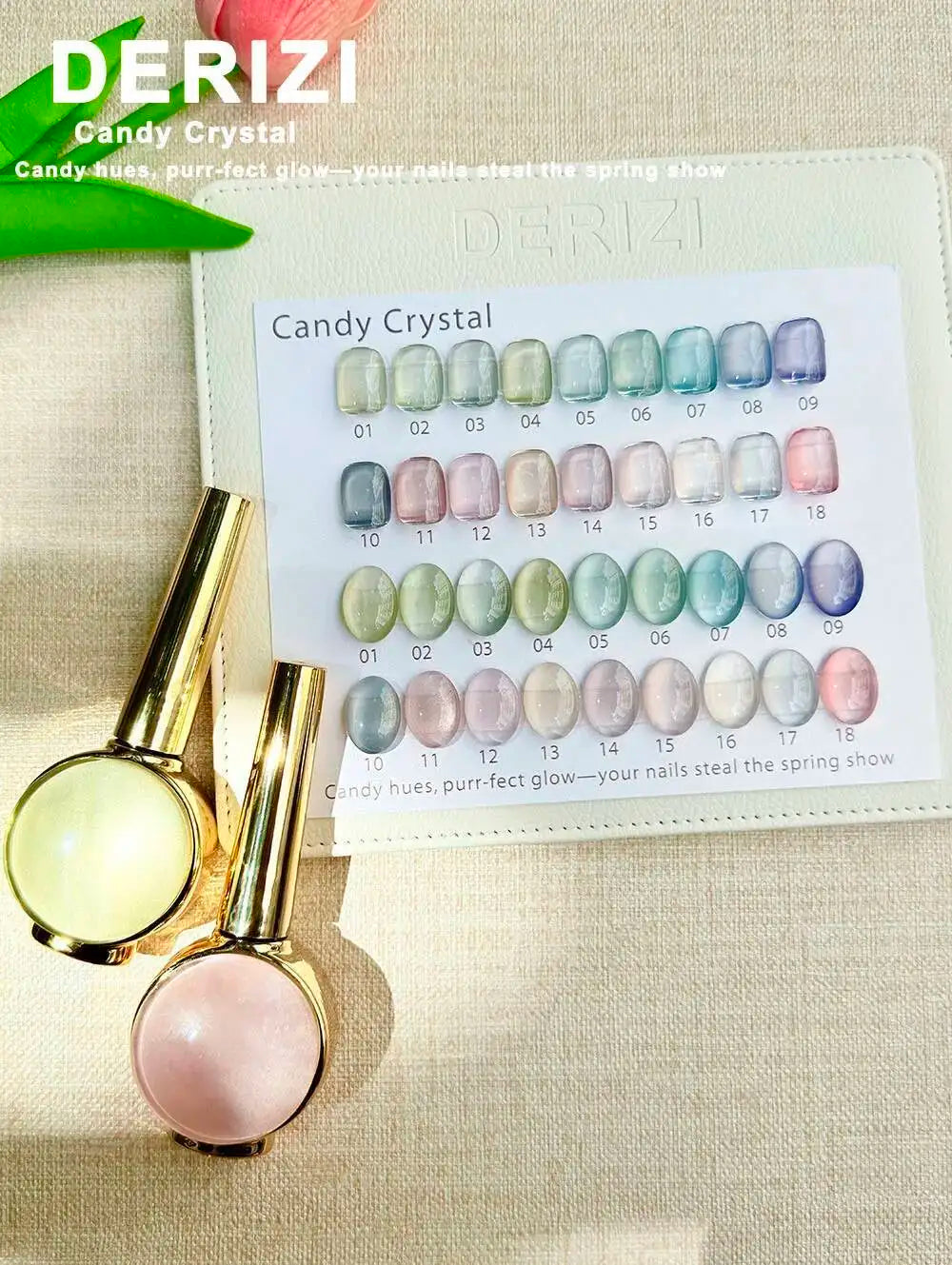 Juego de esmaltes de uñas en Gel de ojo de gato de cristal Sakura rosa, barniz de Gel LED UV magnético brillante semipermanente con tarjeta de Color