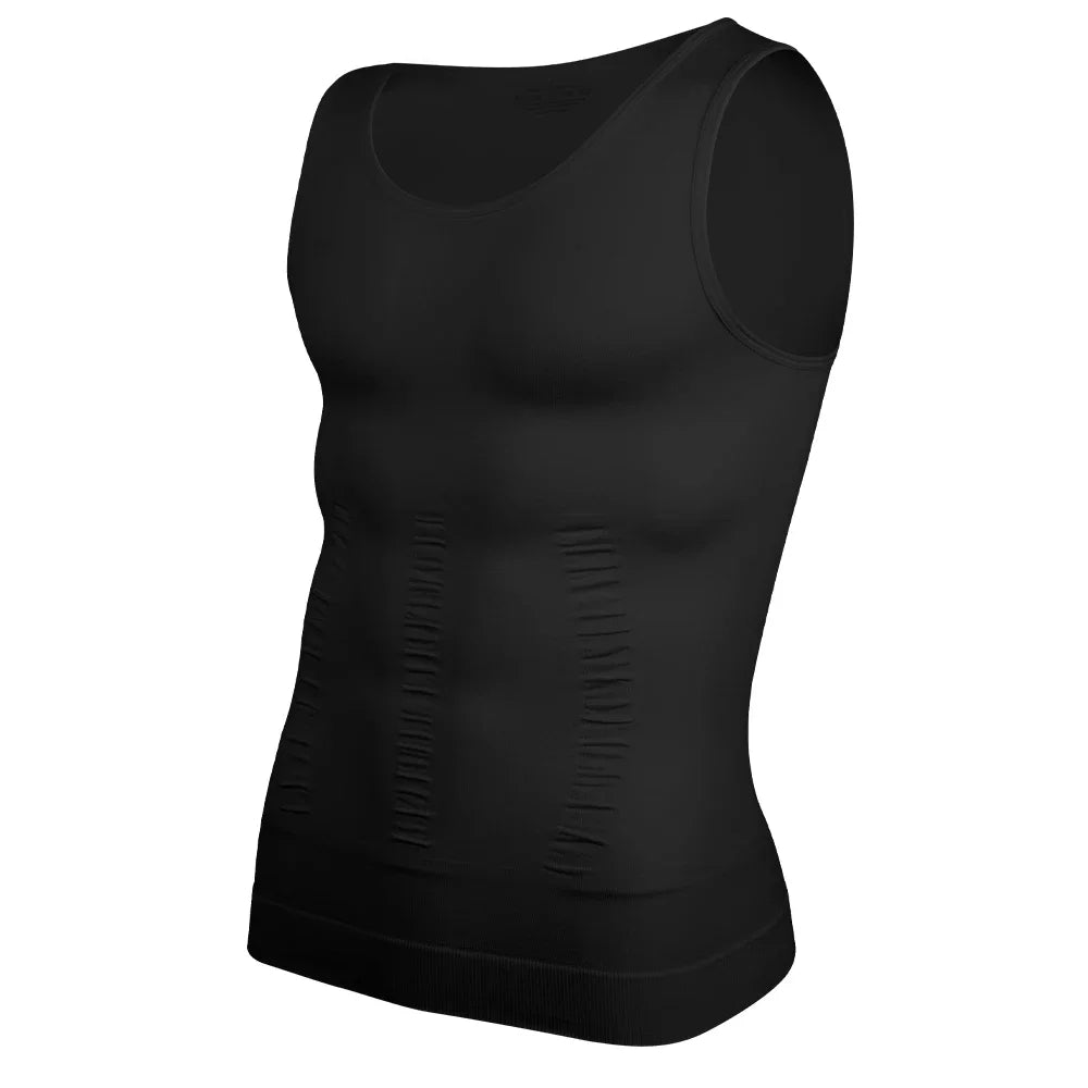 Camiseta de Compresión para Hombre, Chaleco Moldeador, Ropa Interior Reductora, Camiseta sin Mangas