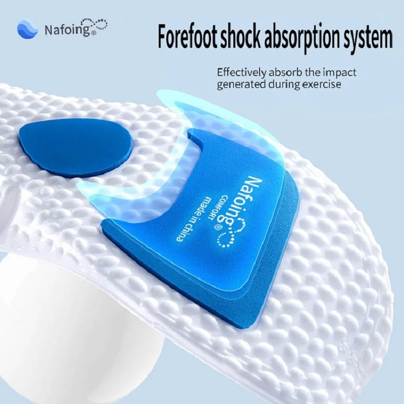 Plantillas deportivas transpirables con amortiguación y absorción de impactos para zapatos, plantillas para correr, para hombres y mujeres, almohadillas de masaje y cuidado para pies