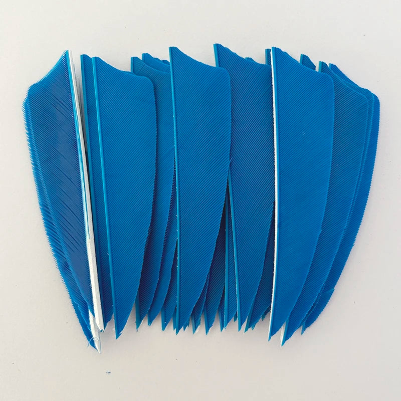 50 Plumas de Pavo de 3 Pulgadas para Flechas, Plumas de Corte Escudo para Arquería, Accesorios para Arco y Flecha