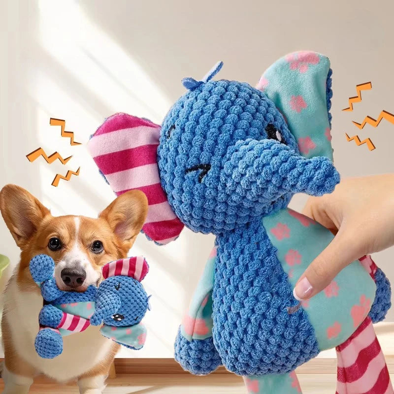 Juguete de peluche para mascotas, animales bonitos, resistente a mordeduras, interactivo, chirriante, juguete para masticar para perros, limpieza de dientes, juguete para masticar, suministros para mascotas