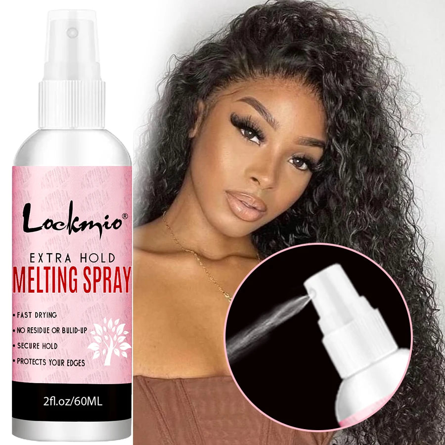 LOCKMIO pegamento de encaje adhesivo de fusión de secado rápido, malla adhesiva de larga duración, agente de fijación de instalación de Peluca de Cosplay, 60ML