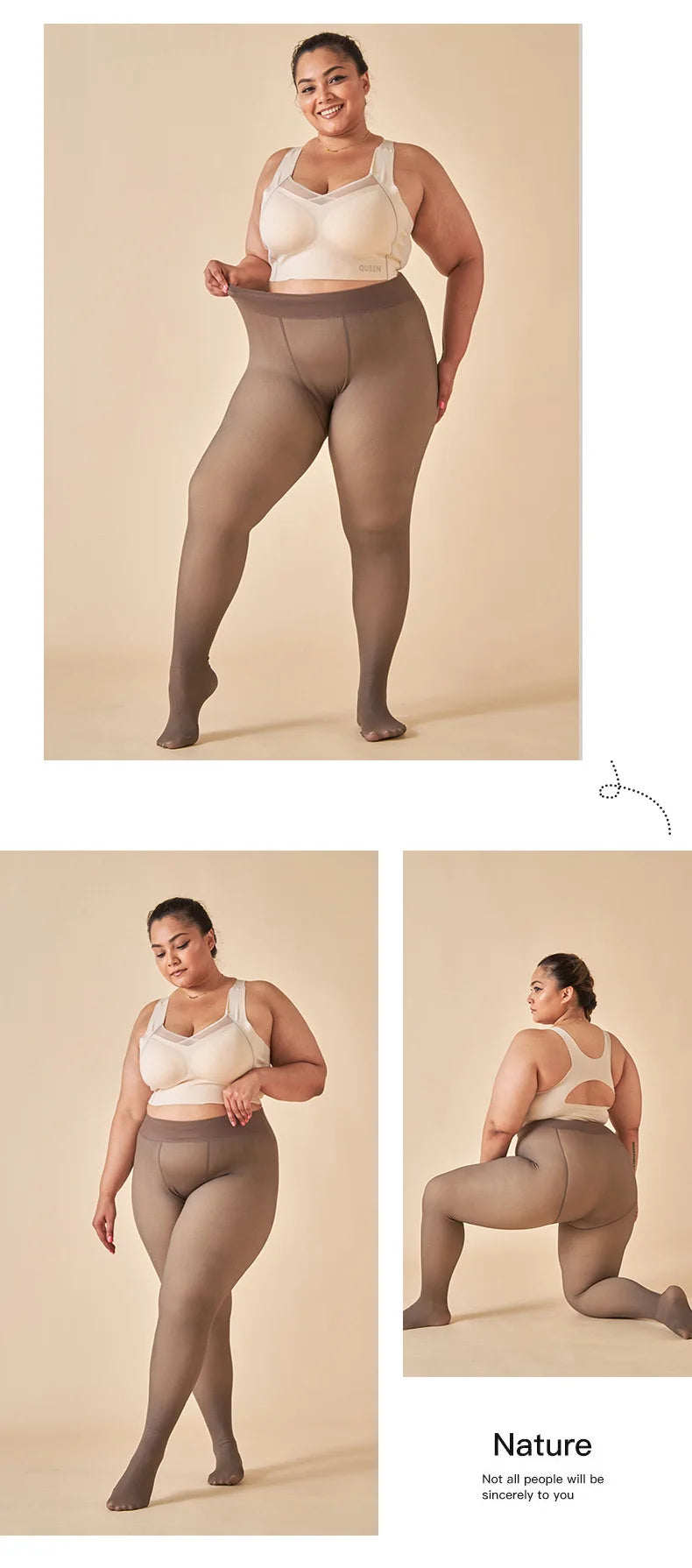 Medias térmicas gruesas para mujer, pantimedias translúcidas sexis cálidas para invierno, pantimedias ajustadas elásticas de cintura alta para mujer