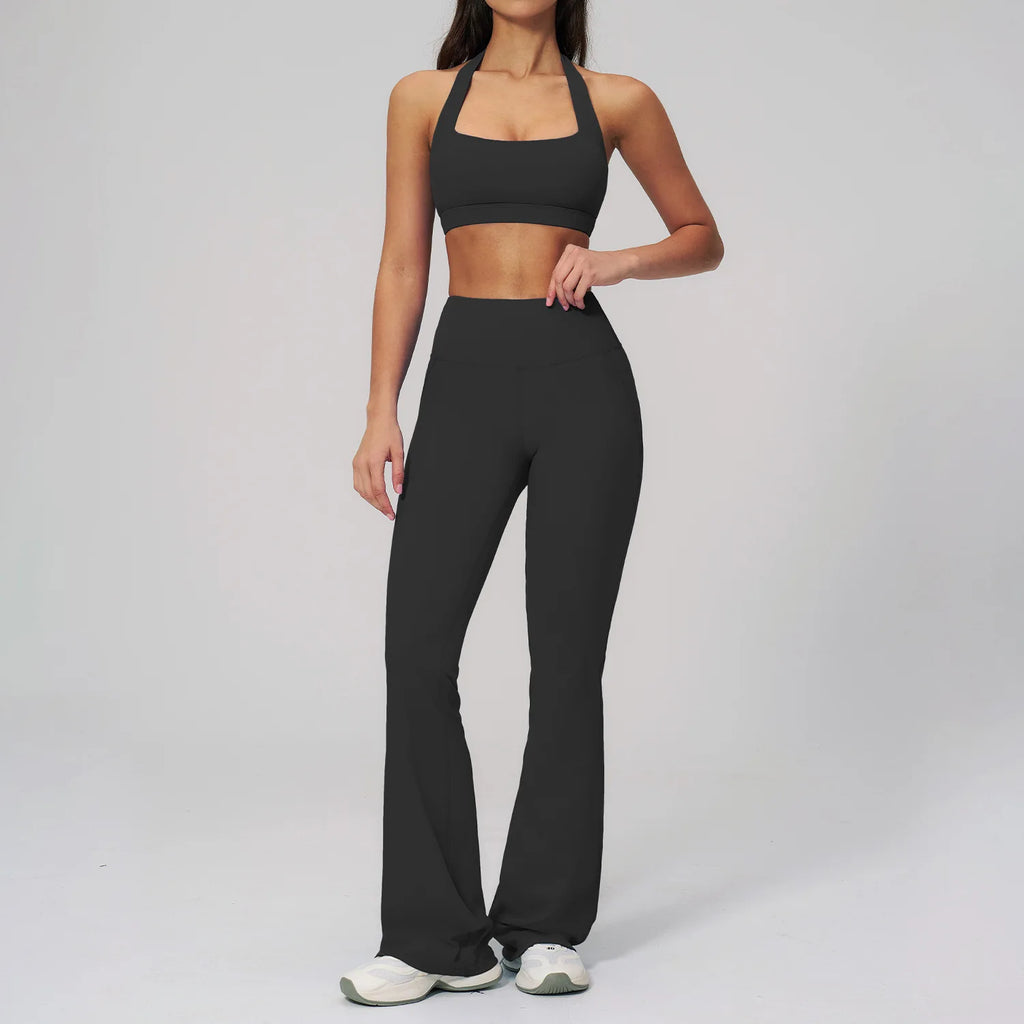 Conjunto de Yoga para Mujer, Ropa Deportiva, Conjunto de Gimnasio y Fitness, 2 Piezas, Leggings para Correr, Sujetador Deportivo Transpirable, Ropa Deportiva Femenina