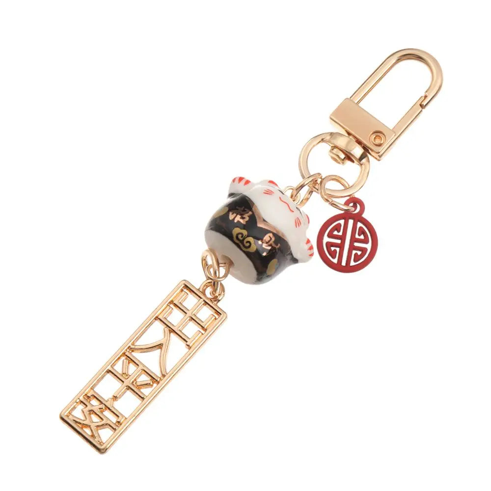 Cordón de correa para teléfono, cuerda colgante de muñeca, estilo japonés, antipérdida, Sakura, gato de la suerte, 1 unidad