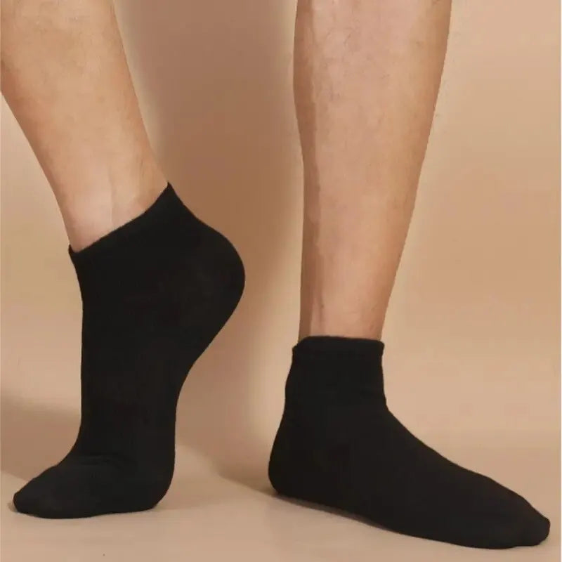 10 pares de calcetines náuticos informales Unisex de Color liso, finos, transpirables, cómodos, antiolor, absorbentes del sudor, calcetines tobilleros de corte bajo para hombres y mujeres