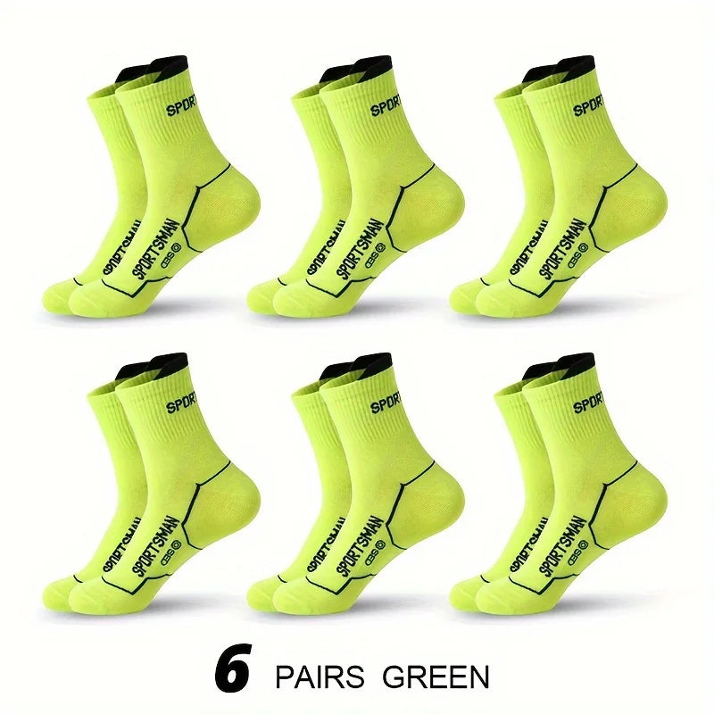 6 pares de calcetines calcetines cortos para hombre calcetines de baloncesto absorbentes y olorosos calcetines deportivos para correr calcetines de malla transpirable para hombre