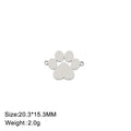 Cazador-abalorios con huella de pata de perro y gato, para fabricación de joyas, animales de acero inoxidable, 2 agujeros, colgantes DIY para pulsera y collar 2026