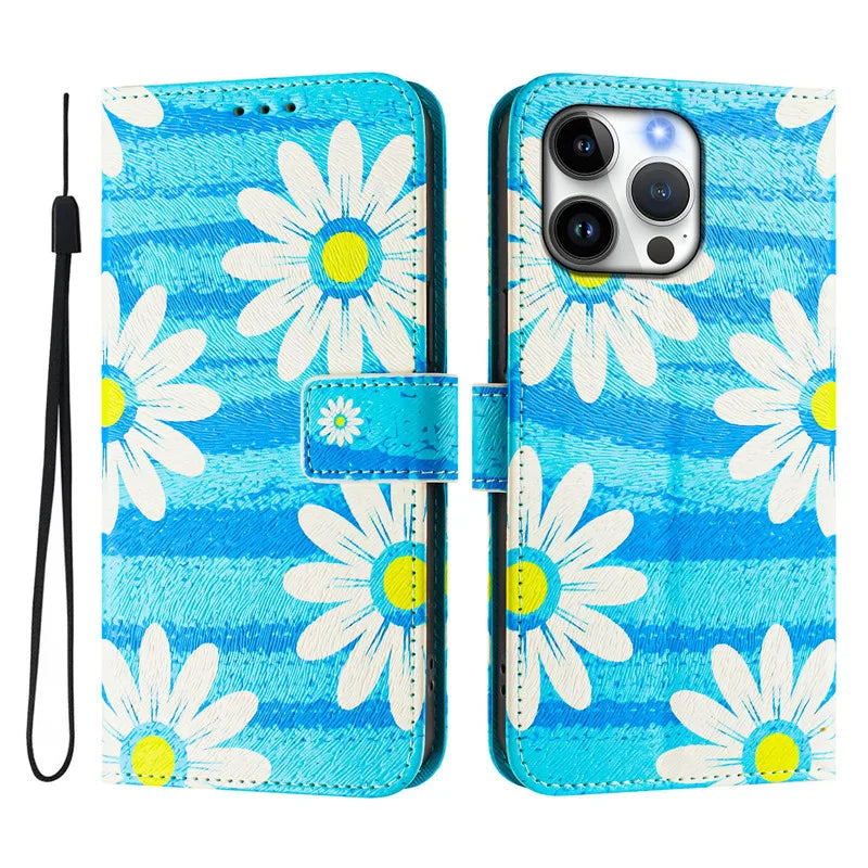 13 Funda de teléfono de cuero para iPhone 13 12 Mini 11 Pro 13Pro 12Pro Max 11Pro Coque Flip Cover Wallet fundas pintadas magnéticas gato oso