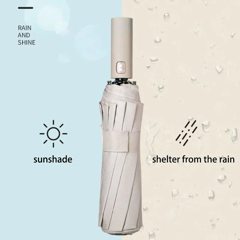 Paraguas reforzado de 24 huesos para hombre y mujer, sombrilla resistente al viento, resistente a los rayos UV, protección solar