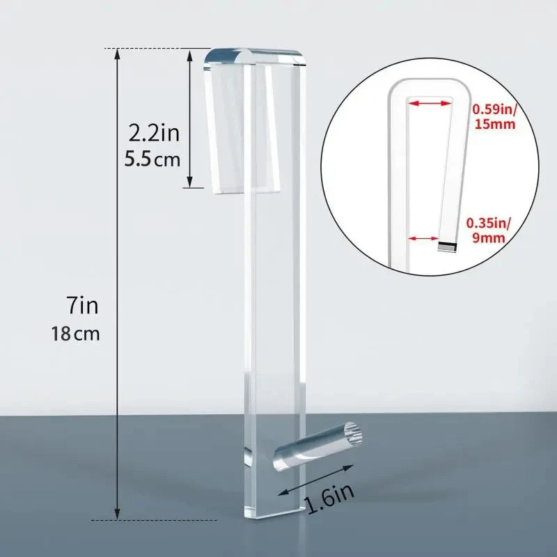 Gancho de acrílico para puerta de ducha, perchero transparente sin perforaciones, COLGADOR PARA Albornoz de baño, sobre puerta de vidrio