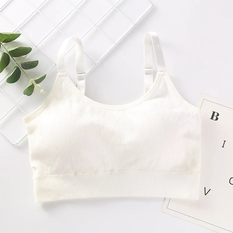 Ropa interior Sexy para mujer, lencería sin anillo de acero, sujetador, Top de tubo envuelto en el pecho, belleza en la espalda, Top de tubo de sección delgada de algodón activo