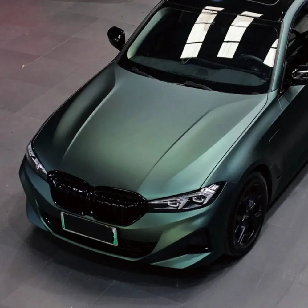 Pegatina para coche, película envolvente verde esmeralda mate, película de vinilo que cambia de Color para coche, envoltura libre de burbujas para mascotas, accesorios para coche, calcomanías de PVC para automóvil