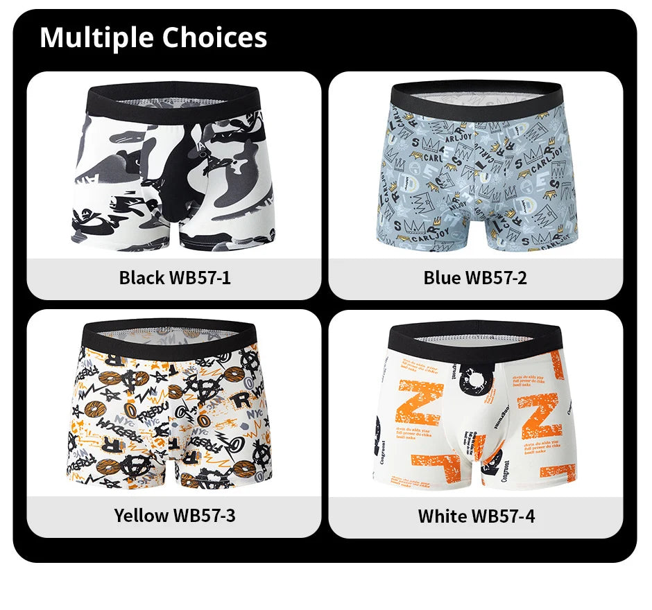 Ropa interior para padres e hijos para hombres y adolescentes, pantalones cortos con estampado Simple y a la moda, pantalones cortos informales con cintura elástica Joker, 4/10 piezas