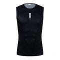 Capa Base de ciclismo, ropa interior reflectante, Jersey de ciclismo blanco, chaleco deportivo, camiseta interior para hombre, chaleco elástico de secado rápido, Jersey para bicicleta de carretera
