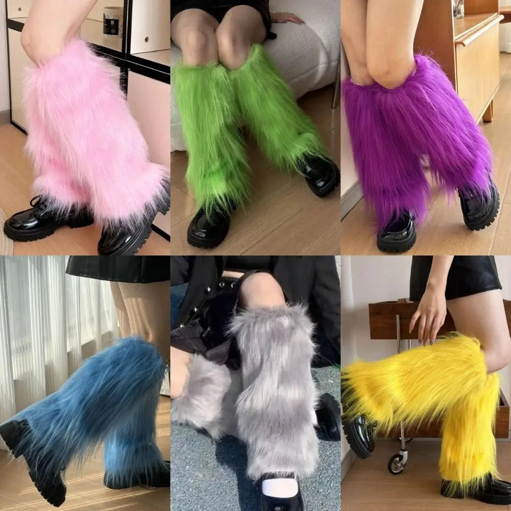 Calentadores de Piernas de Piel Sintética, 40 cm, Estilo Japonés, Lolita, Cubrebotas, Kawaii, Y2K, Calentadores de Rodilla para Otoño/Invierno