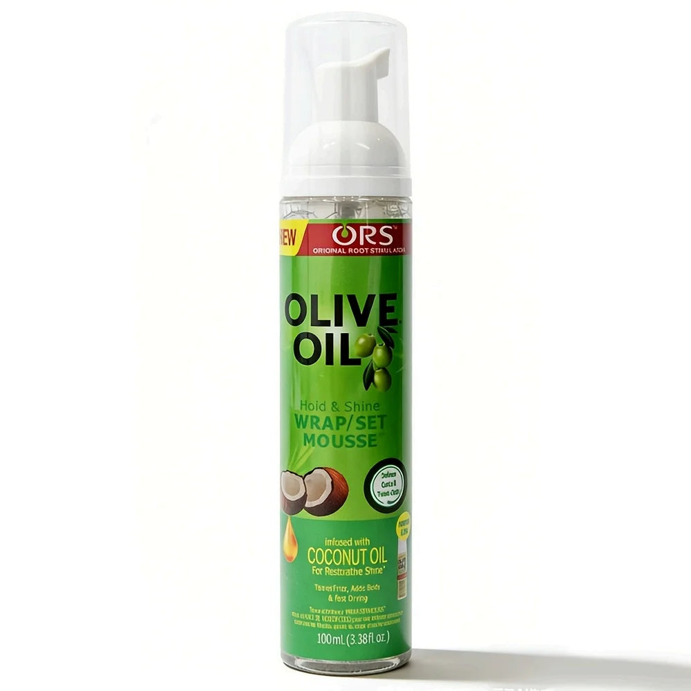 Mousse para cabello rizado (100ml) para pelucas, mousse de fijación fuerte con aceite de oliva, mousse para peinar el cabello, mousse antifrizz para peinar el cabello de las mujeres