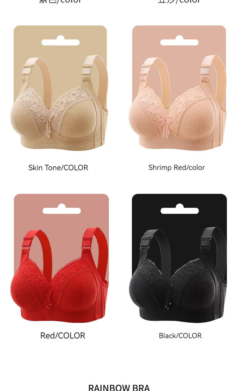 Sujetadores de encaje para mujer, Bralette con perspectiva ultrafina, sujetador con escote en V profundo, lencería Sexy, Tops de talla grande, ropa interior para mamá, sujetador activo