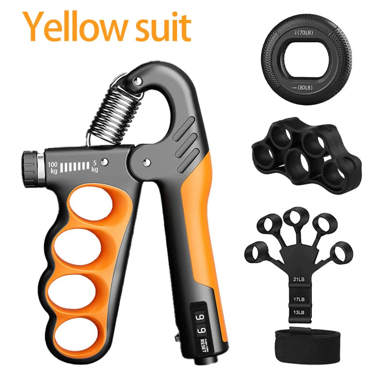 Expansor de muñeca para gimnasio, fortalecedor de mano, recuperación muscular ajustable, ejercicio de fuerza de mano, 5-60/100/150kg