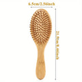 Peine de paleta de bambú Natural, peine con cojín de aire, masaje del cuero cabelludo, peine antiestático sin enredos, especial para pelucas de cabello real