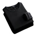 Camisetas cálidas de terciopelo grueso para hombre, ropa interior térmica de manga larga para hombre, camiseta de moda con cuello redondo para invierno