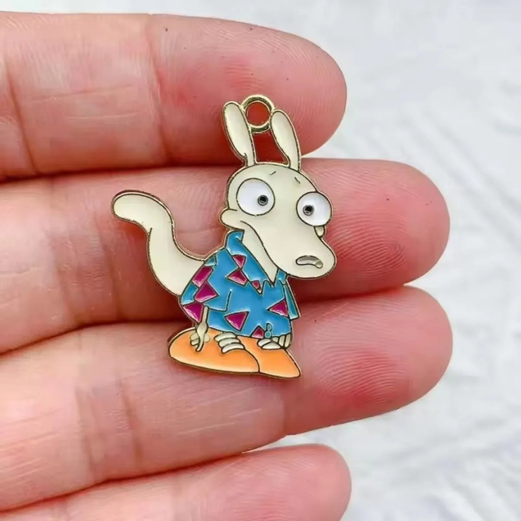 10 Uds. De dijes de perro divertidos de dibujos animados para hacer joyas, colgante esmaltado, aleación de Zinc, chapado en oro, accesorios Diy