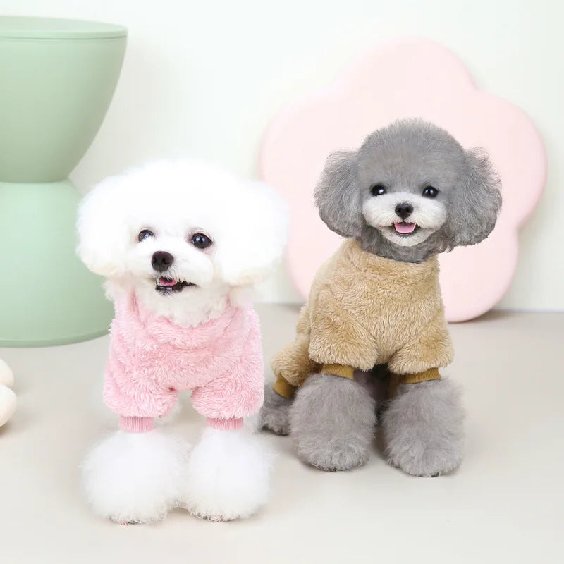 Mono térmico de lana para perros, pijamas cálidos para cachorros y gatitos, ropa de dormir para Chihuahua, caniche, mascotas pequeñas, ropa suave y cómoda para mascotas