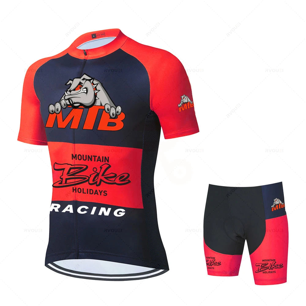 Conjunto de ropa de Ciclismo profesional para Hombre, Maillot de verano para bicicleta de montaña, MTB