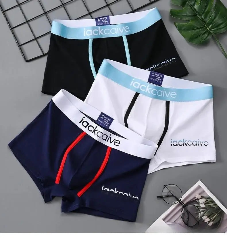 3 uds bragas masculinas ropa interior de algodón para hombres Boxers transpirables Boxer para hombre calzoncillos estampados pantalones cortos cómodos ropa interior para hombres M-3XL